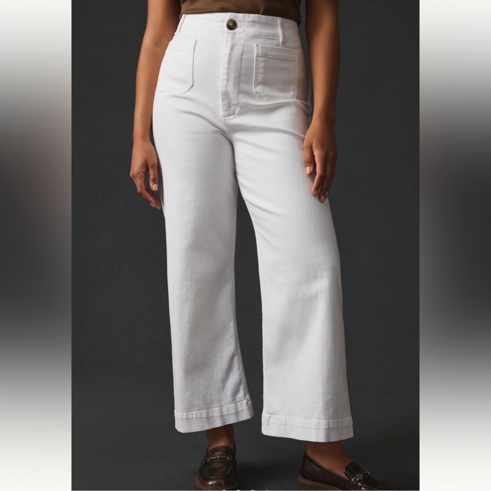 Anthropologie White Denim Maeve Colette Jeans NWOT